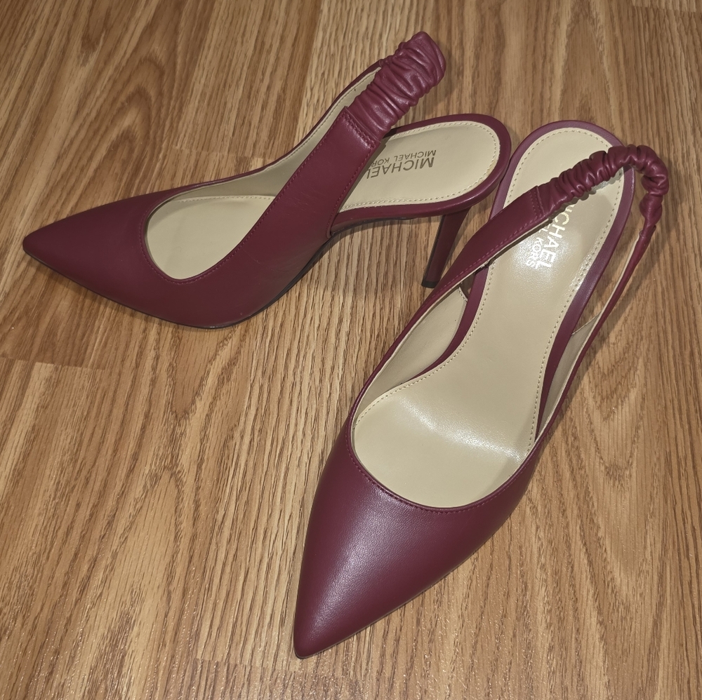 Michael Kors Wine Slingback Heels